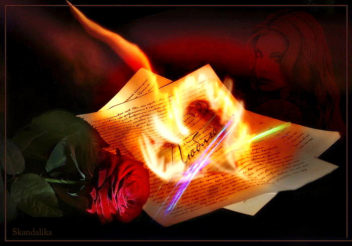 Письмо в огне. Поэзия моей души. Горящая книга. Медленно сгорая