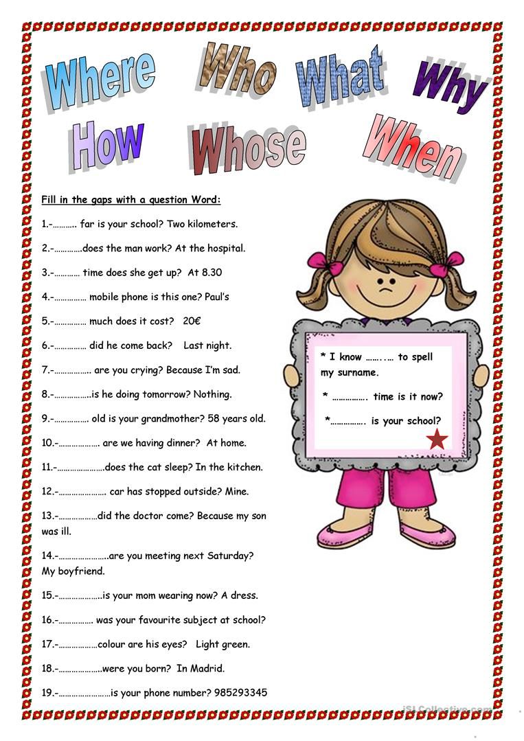 Interrogative Adjectives Worksheets For Grade 5