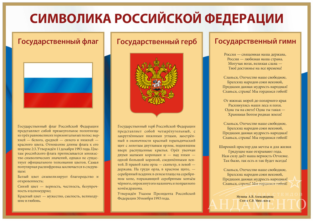 Символы россии установленные в конституции рф
