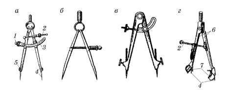 Для определения размеров на чертеже используется разметочный циркуль линейка