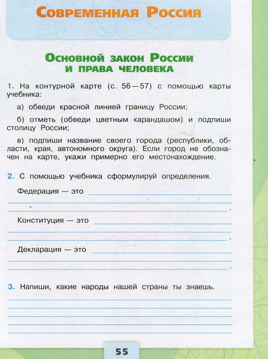 Презентация по окр миру 4 класс школа россии основной закон россии и права человека